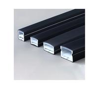 Tubo Diffusore LED In Silicone Nero Impermeabile - Canale Flessibile Da Incasso For PCB 8/10/15mm, Da 10x10 A 30x20mm - Montaggio A Parete/soffitto (senza Luci LED)(12x12mm,4meters)