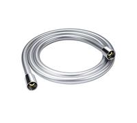 Tubo Doccia 160cm, YEAUPE Flessibile Doccia 1.6M in PVC (G1/2 pollici), Tubo Doccia da Anti Torsione, Argento/Cromo