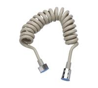 Tubo doccia a molla da 1,5/2/3 metri, rubinetto per vasca da bagno, linea telefonica, tubo dell'acqua, tubo di collegamento dell'ugello della vasca da bagno, accessori per il bagno (grigio, 2 metri)