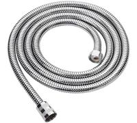 Tubo Doccia Acciaio Inox Anti-Piega & Antigoccia 1.5/2M 304 Tubo flessibile for doccia Lungo Bagno Doccia Tubo dell'acqua Prolunga Tubo idraulico Tirando il tubo Accessori for il bagno(Silver,200cm)