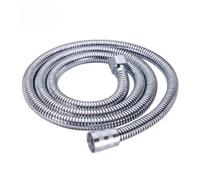 Tubo Doccia Anti-Piega & Antigoccia, Tubo Flessibile Doccia 1.5/2M Nero/Argento Flessibile Doccia Flessibile Lungo In Acciaio Inox Bagno Doccia Tubo Prolunga Accessori for il Bagno(Silver,2m)