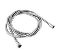 Tubo doccia di ricambio, Tubo doccia in acciaio inossidabile 304 argento nero 2,0-3,0 m(Silver,2.0M)