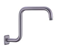 Tubo doccia Dispositiva Tubo di doccia in acciaio inossidabile a forma di S con braccio di estensione pesante della flangia per impianti di montaggio a parete del bagno