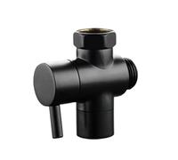 Tubo doccia interno da 22 mm, esterno da 24 mm, valvola di deviazione dell'acqua, rubinetto, separatore dell'acqua, valvola di cambio, un ingresso, due uscite, M4YD (Black)