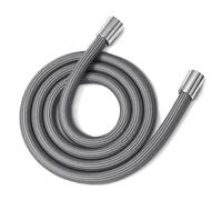 Tubo Doccia Tubo doccia portatile anti avvolgimento 1.5/2M GI/2 flessibile Interfaccia universale ad alta pressione for in nylon(Grey,1.5M)