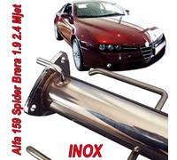 Tubo downpipe FAP DPF Alfa 159 Brera Spider 1.9 2.4 Mjet 120 150 210 CV INOX T2A