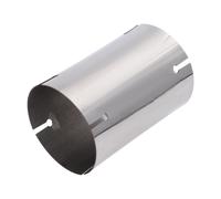 Tubo dritto per 4.25\" con ingresso, lunghezza 6\", finitura argento