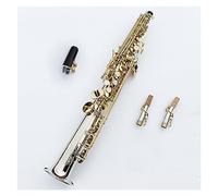Tubo Dritto Sassofono Acuto Corpo Nichelato Chiave Laccata Oro Sassofono In Ottone Con Custodia Sassofono per principianti Kit