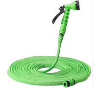 Tubo Estensibile da Giardino Canna Acqua Gomma 11,25 - 22,5 m Pistola 7 Funzioni