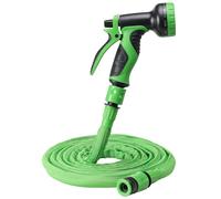 Navaris Tubo Estensibile da Giardino - Canna Acqua 3,75-7,5 m - Irrigazione con Pistola 10 Funzioni - Flessibile con Adattatore