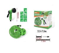 TUBO ESTENSIBILE GIARDINO 2,5-7,5 MT PISTOLA 7 FUNZIONI PER IRRIGAZIONE 9369405
