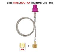 Tubo esterno intrecciato in acciaio, 1,5 m, for set adattatori Soda Club, DUO Terra Art W21.8-14, CGA320,(W21.8 Purple)