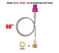 Tubo esterno intrecciato in acciaio, 1,5 m, for set adattatori Soda Club, DUO Terra Art W21.8-14, CGA320,(CGA320 Purple)