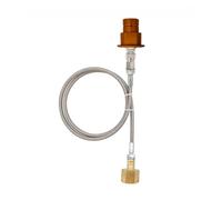 Tubo esterno intrecciato in acciaio, 1,5 m, for set adattatori Soda Club, DUO Terra Art W21.8-14, CGA320,(W21.8 Gold)