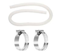 Tubo filtro della piscina tubo da piscina fuori terra 150 cm con adattatore morsetti da 2 pezzi set al di sopra del terreno leggero durevole flessibile per le piscine che mantengono la pulizia