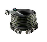 FITT FORCE 5/8" 20 m, Tubo Acqua da Giardino per Irrigazione, Compatto, Leggero e Resistente per Uso Intensivo con Pistola Multigetto, Grigio-Lime