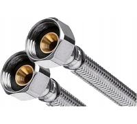 Tubo flessibile 1/2 x 1/2 pollice - prolunga in acciaio inox 500mm - tubo di collegamento per rubinetto e miscelatore