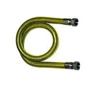 Tubo flessibile 2 metri per gas metano e gpl certificato acciaio inox ff 1/2" cucina