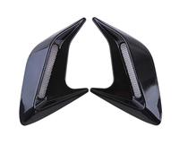 Tubo Flessibile 2 Pezzi Plastica ABS Simulazione Prese D'aria Laterali Decorative Auto Ventilazione D'aria Adesivo Aspirazione Adesivo Sfiato Laterale(Nero)