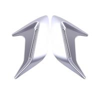 Tubo Flessibile 2 Pezzi Plastica ABS Simulazione Prese D'aria Laterali Decorative Auto Ventilazione D'aria Adesivo Aspirazione Adesivo Sfiato Laterale(D'argento)