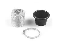 Tubo Flessibile 2023 Nuovo 1 pezzo Universale Auto Paraurti Anteriore Ammissione Aria Turbo Kit Tubo Di Aspirazione Aria Tubo Aria Imbuto ABS Turbina Kit Di Ingresso Tubo Aspirazione Aria(Square)