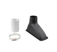 Tubo Flessibile 2023 Nuovo 1 pezzo Universale Auto Paraurti Anteriore Ammissione Aria Turbo Kit Tubo Di Aspirazione Aria Tubo Aria Imbuto ABS Turbina Kit Di Ingresso Tubo Aspirazione Aria(Round)