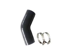 Tubo flessibile a 45 gradi per auto con tubo in silicone ad alta resistenza, tubo di aspirazione, intercooler, pressurizzazione, tubo da giardino (nero, 150 mm, ID63 mm)