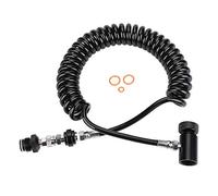 Tubo Flessibile Adattatore Per Paintball, Serbatoio Impieghi Gravosi Bobina Distanza O Ring Deluxe Remoto Frusta Riempimento Airsoft Della Val Spirale con Sgancio Rapido Collegamento Cilindro HPA CO2