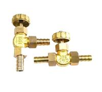 Tubo flessibile adatto I/D 8mm 10mm Spinato diritto/gomito Valvola a spillo in ottone Valvola di controllo regolabile Valvola del gas(Elbow Fit Tube I.D 10mm)