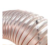 Tubo Flessibile antiforatura per la Raccolta dei fumi - Tubo di aspirazione della Polvere Leggero con Morsetto di Tenuta per fabbriche e movimentazione Materiali (Lunghezza 3,3 Piedi, diamet