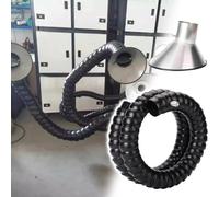 Tubo flessibile aspiratore Braccio di raccolta polvere industriale, Tubo articolato per laboratorio/baia di manutenzione, con valvola regolabile & cappuccio(2m/6.6ft,68mm/2.7in)