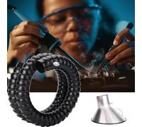 Tubo flessibile aspiratore Braccio flessibile dell'estrattore di fumi di saldatura, Tubo articolato personalizzabile con cappuccio, Con cappuccio e valvola regolabile(4.5m/8.2ft,160mm/6.3in)