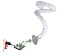 Tubo flessibile aspiratore Tubo aspiratore di fumo con valvola regolabile, tubo flessibile per fumi ruotabile a 360°, per fabbriche/falegnamerie/laboratori(White,160mm/6.3inch)