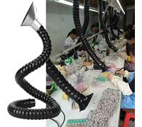 Tubo flessibile aspiratore Tubo estrattore di fumo resistente al calore con cappuccio, Braccio di estrazione della polvere professionale, Per la lavorazione del legno/laboratorio(Black,45mm/1.8inch)