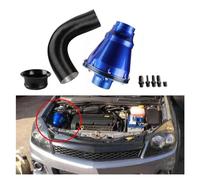 Tubo Flessibile Auto Universale 76 Millimetri 3 Pollici Filtro SUV Ad Alto Flusso Aspirazione Aria Fredda Tubo Filtro Aria Testa A Fungo Aria Alimentazione A Soffietto(Blu)