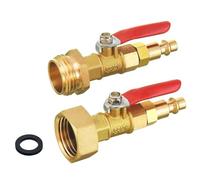 Tubo flessibile Barb Inline Ottone Acqua Olio Linea Aria Arresto per raccordi per tubi Connettore pneumatico Controller 2 Linea di spegnimento Morsetto Rondella ad alta pressione Tubo dell'acqua di