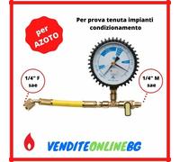 TUBO FLESSIBILE con MANOMETRO e RUBINETTO con ATTACCO 1/4"sae M e 1/4" sae F