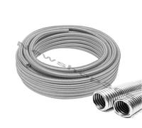TUBO FLESSIBILE CORRUGATO ACCIAIO INOX 1/2-3/4 CON KIT RACCORDO DADO PER CALDAIA