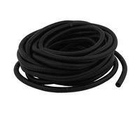 Tubo flessibile corrugato ignifugo in PVC aperto, diametro 11 mm, lunghezza 11 m, nero