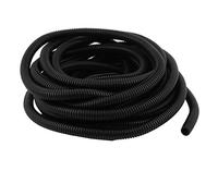 Tubo flessibile corrugato ignifugo in PVC aperto, diametro 11 mm, lunghezza 7,5 m, nero