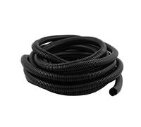 Tubo flessibile corrugato ignifugo in PVC aperto, diametro 25 mm, lunghezza 11,3 metri, nero