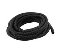 Tubo flessibile corrugato ignifugo in PVC aperto F-Lame, diametro 11 mm, lunghezza 6,3 metri, nero