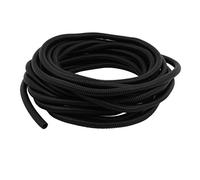 Tubo flessibile corrugato ignifugo in PVC con apertura F-Lame, diametro 11 mm, lunghezza 9,7 m, nero