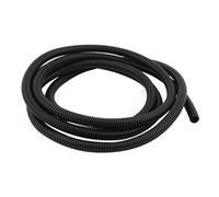Tubo flessibile corrugato in PVC F-Lame ignifugo, diametro 11 mm, lunghezza 2,5 metri, nero