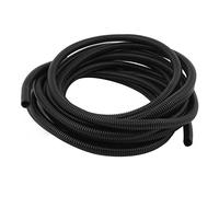 Tubo flessibile corrugato ritardante F-Lame in PVC aperto, lunghezza 7 metri, nero