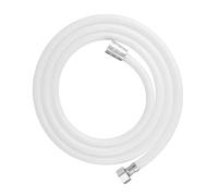 Tubo flessibile da 1,5/2/3 m, in PVC, flessibile, anti avvolgimento, a prova di esplosione, per rubinetto del bagno, tubo da giardino (bianco, 3 m)