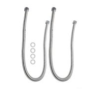 Tubo flessibile da 1 m, in acciaio inox, corrugato, per scaldabagno o caldaia, ad alta pressione, a prova di perdite, con guarnizioni in silicone