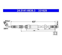 ATE 24.5141-0638.3 Tubo freno