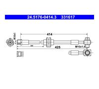 Tubo flessibile del freno ATE 24.5176-0414.3