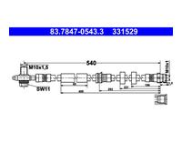 Tubo flessibile del freno ATE 83.7847-0543.3
